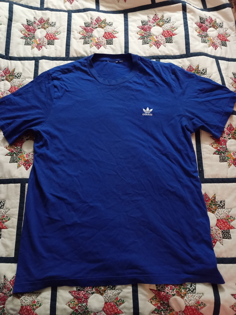 adidas Men’s Royal Blue Trefoil Chest Logo T-Shirt